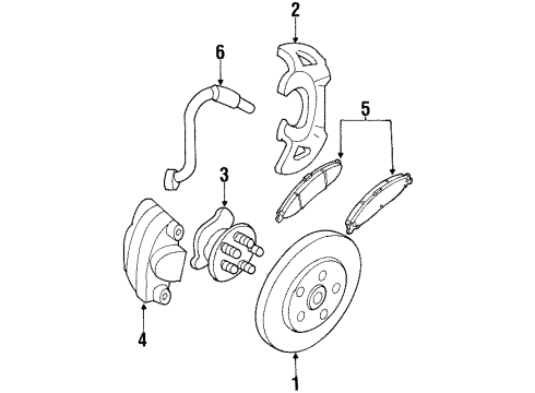 1999 Oldsmobile Cutlass Front Brakes Diagram