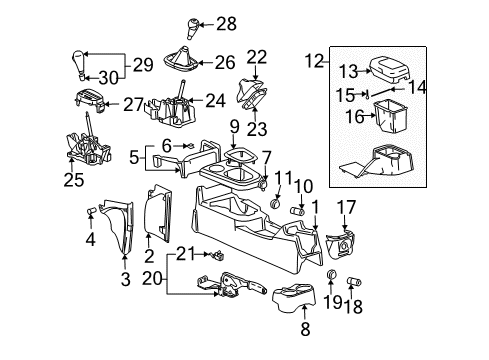 2006 Saturn Ion Boot Asm,Manual Transmission Control Lever Diagram for 15257226