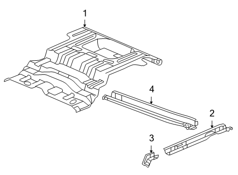 2006 Buick Rainier Rear Floor & Rails Diagram