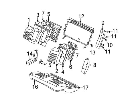 2000 Chevy Monte Carlo Rear Seat Components Diagram