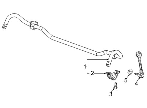 2024 Chevy Corvette Stabilizer Bar & Components - Rear Diagram