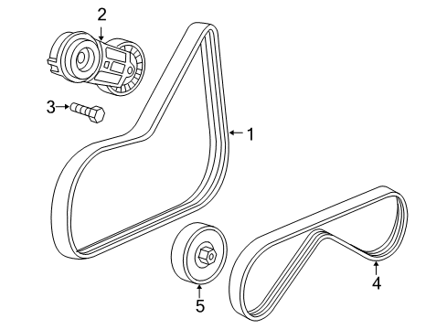 2009 Pontiac Solstice Belts & Pulleys, Cooling Diagram 1 - Thumbnail