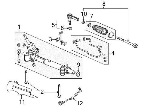 2013 Buick LaCrosse Gear Asm,Hydraulic R/Pinion Steering Diagram for 19330580