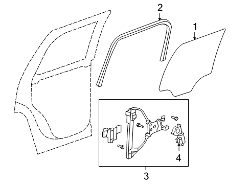 2013 Cadillac Escalade Rear Door Diagram 2 - Thumbnail