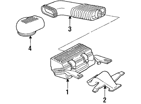 1987 Oldsmobile Firenza DUCT AIR Diagram for 10045092