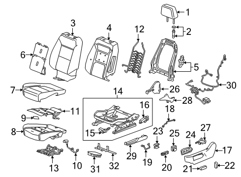 2020 Chevy Silverado 1500 Power Seats Diagram 2 - Thumbnail