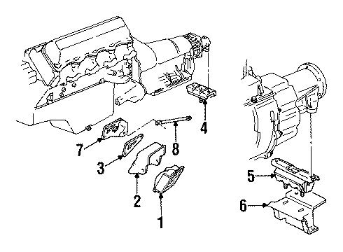 1988 GMC C1500 Engine & Trans Mounting Diagram 2 - Thumbnail