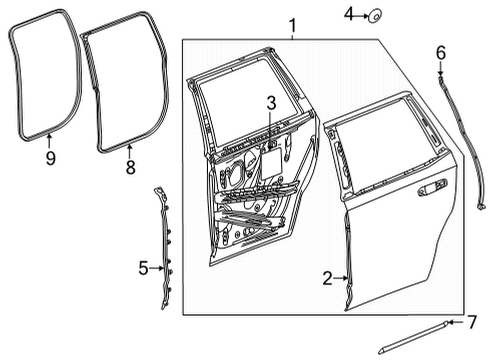 2021 Cadillac Escalade Door & Components Diagram 2 - Thumbnail