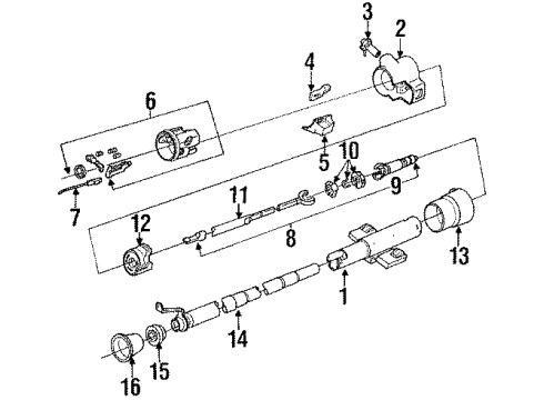 1990 Pontiac Trans Sport Steering Wheel Assembly *Graphite Diagram for 17987921