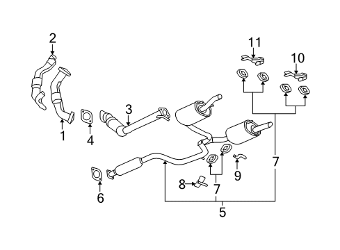 2006 Chevy Monte Carlo Exhaust Components Diagram