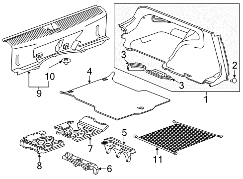 2019 Buick Regal Sportback Interior Trim - Rear Body Diagram