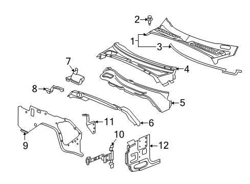 2006 Chevy SSR Cowl Diagram