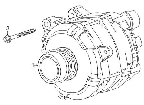 2021 Cadillac CT4 Generator Assembly, . Diagram for 13539728