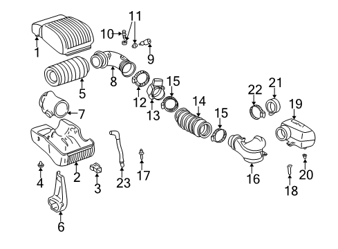 1999 Chevy C3500 Air Intake Diagram 1 - Thumbnail