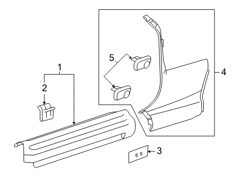 2008 Saturn Sky Interior Trim - Pillars, Rocker & Floor Diagram