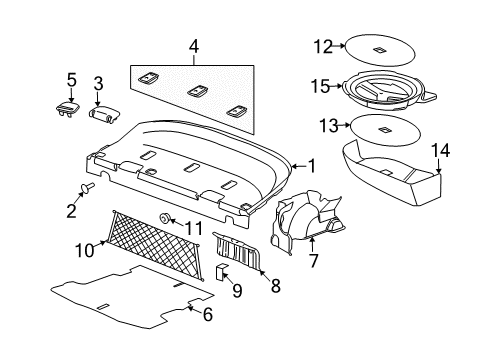 2008 Pontiac G5 Interior Trim - Rear Body Diagram