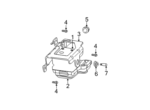 2005 GMC Envoy XUV ABS Components, Electrical Diagram