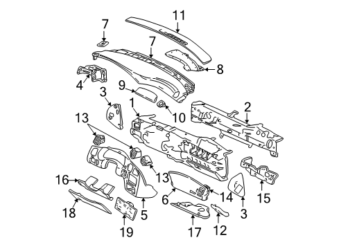 2004 Chevy Monte Carlo Cover Assembly, Instrument Panel Fuse Block Access Hole *Ebony Diagram for 10346323