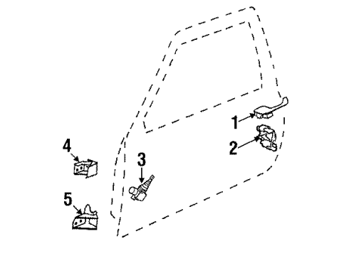 1987 Buick Electra Front Door Glass & Hardware, Lock & Hardware Diagram 4 - Thumbnail