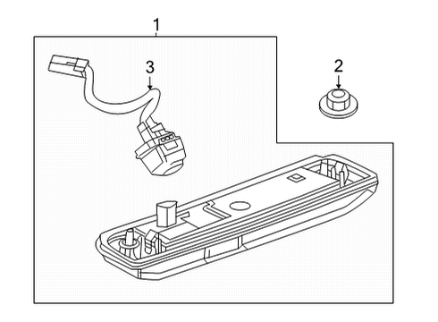 2020 Buick Encore GX MODULE ASM-RR LIC PLT LP Diagram for 42770934