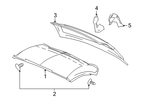 2005 Chevy SSR Interior Trim - Retractable Top Diagram