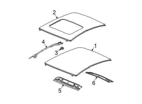 2005 Saturn Ion Roof & Components Diagram 2 - Thumbnail