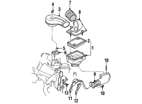 1994 Cadillac DeVille Air Intake Diagram 2 - Thumbnail