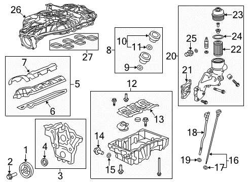 2013 Cadillac ATS Engine Parts & Mounts, Timing, Lubrication System Diagram 5 - Thumbnail