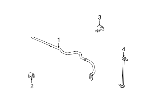 2007 Saturn Ion Stabilizer Bar & Components - Front Diagram