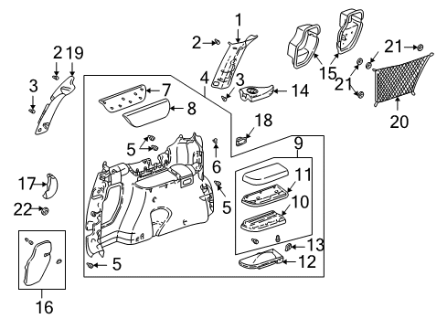 1999 Pontiac Montana Interior Trim - Side Panel Diagram 4 - Thumbnail