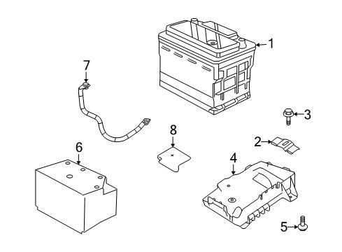 2008 Saturn Astra Bolt/Screw,Battery Retainer Diagram for 55561930