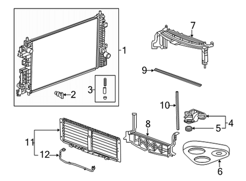 2024 Chevy Trailblazer Radiator & Components Diagram 2 - Thumbnail