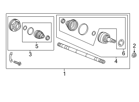 2017 Chevy Camaro Shaft Assembly, Rear Whl Drv Diagram for 84855967