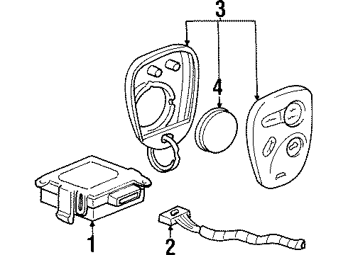 2003 Pontiac Grand Prix Keyless Entry Components Diagram