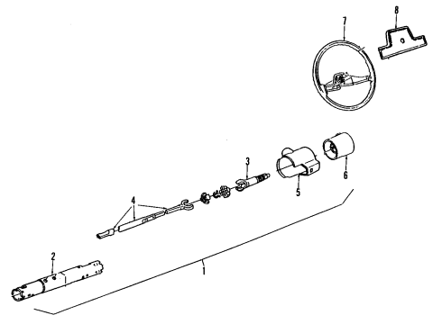 1988 Buick LeSabre Steering Column, Steering Wheel & Trim Diagram 6 - Thumbnail