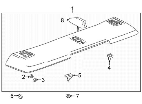 2022 GMC Hummer EV Pickup Spoiler - Quarter Panel Diagram