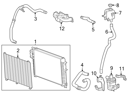 2023 Cadillac Escalade ESV MANIFOLD ASM-SPCHG WAT Diagram for 12711616