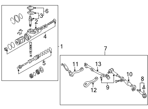 2000 Chevy Blazer P/S Pump & Hoses, Steering Gear & Linkage Diagram 3 - Thumbnail