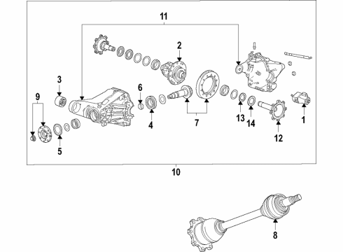 2023 Cadillac Escalade ESV Gear Kit, Diff Ring & Pinion Diagram for 84881479