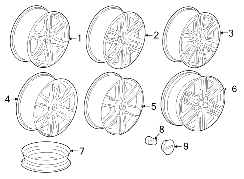 2023 GMC Acadia Wheels Diagram