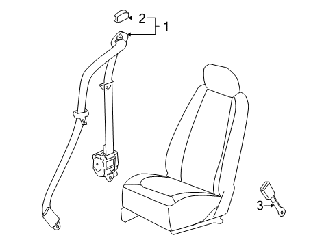 2009 Pontiac G5 Front Seat Belts Diagram