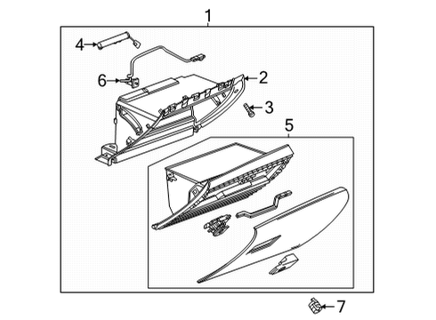 2024 Cadillac CT4 Glove Box Diagram