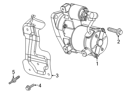 2022 GMC Sierra 3500 HD Starter Diagram 1 - Thumbnail