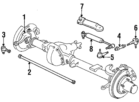 1990 GMC Jimmy Flange,W/Coupling,Hydraulic Steering Gear Diagram for 7841722