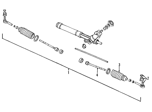 2000 Pontiac Sunfire P/S Pump & Hoses, Steering Gear & Linkage Diagram 1 - Thumbnail