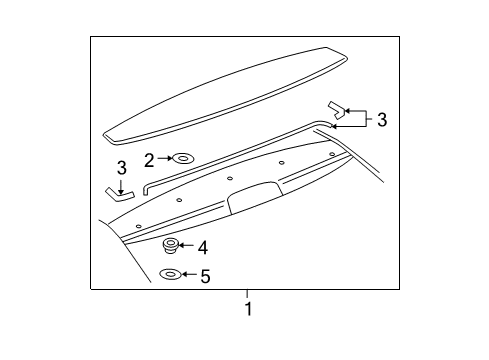 2007 Chevy Malibu Lift Gate - Spoiler Diagram