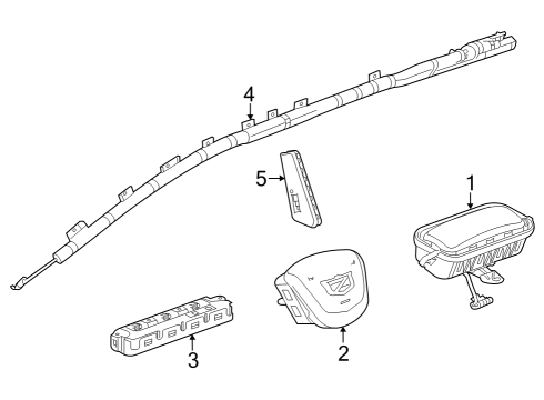 2023 Cadillac LYRIQ MODULE ASM-AIRBAG SEN & DIAGN Diagram for 13542044