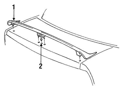 1993 Chevy Cavalier Spoiler Kit,Rear End (Primed) Diagram for 12506370