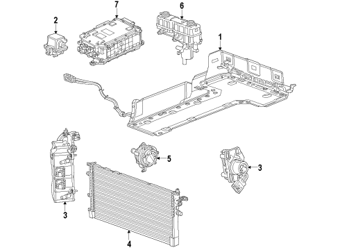 2015 Cadillac ELR Hybrid Components, Battery, Cooling System Diagram 2 - Thumbnail