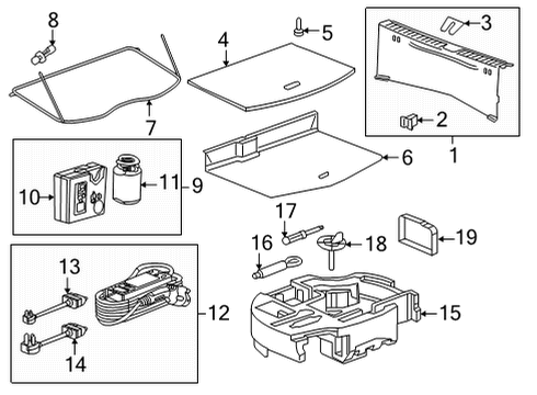 2022 Chevy Bolt EUV Shelf Assembly, R/Cmpt Stow *Grey Diagram for 42771522